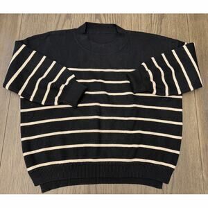 Grace & Lace Striped Knit Sweater XL Crew Neck